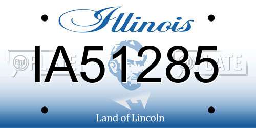IA51285 Illinois License Plate