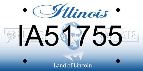 IA51755 Illinois License Plate