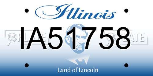 IA51758 Illinois License Plate