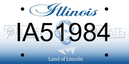 IA51984 Illinois License Plate