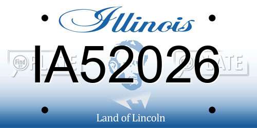 IA52026 Illinois License Plate