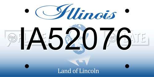 IA52076 Illinois License Plate