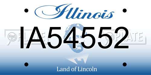 IA54552 Illinois License Plate