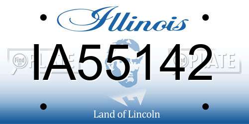 IA55142 Illinois License Plate