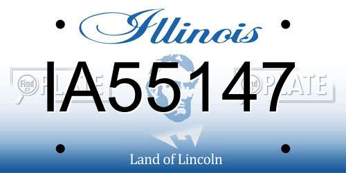 IA55147 Illinois License Plate
