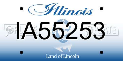 IA55253 Illinois License Plate
