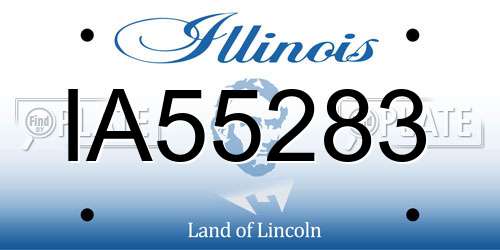 IA55283 Illinois License Plate