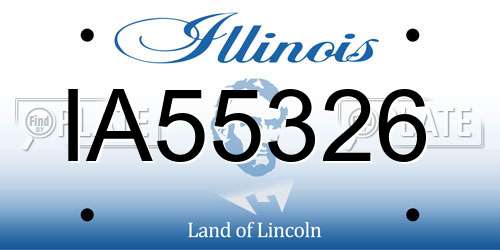 IA55326 Illinois License Plate
