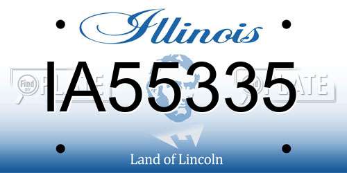 IA55335 Illinois License Plate