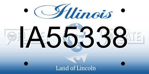 IA55338 Illinois License Plate