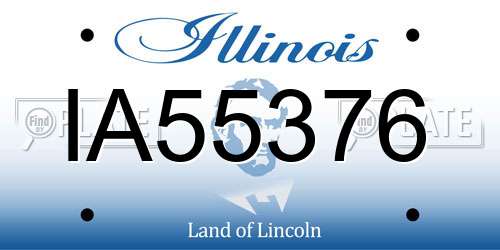 IA55376 Illinois License Plate