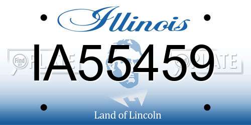 IA55459 Illinois License Plate