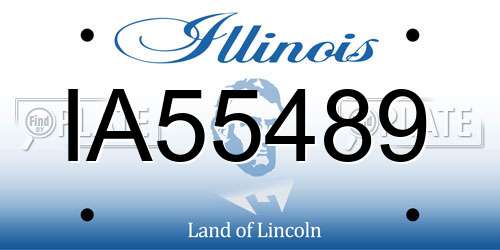 IA55489 Illinois License Plate