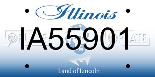 IA55901 Illinois License Plate