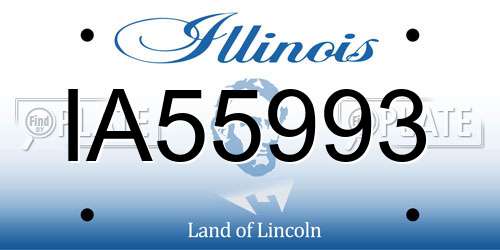 IA55993 Illinois License Plate