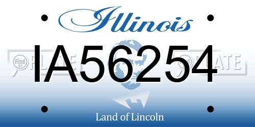 IA56254 Illinois License Plate