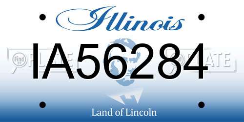IA56284 Illinois License Plate