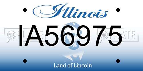 IA56975 Illinois License Plate