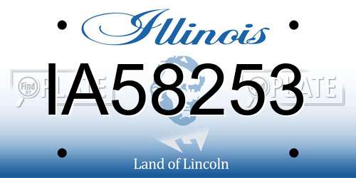 IA58253 Illinois License Plate