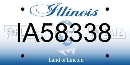 IA58338 Illinois License Plate