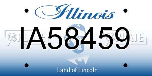 IA58459 Illinois License Plate