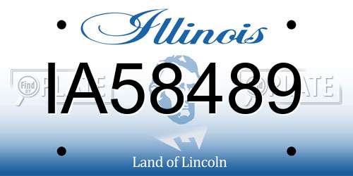 IA58489 Illinois License Plate