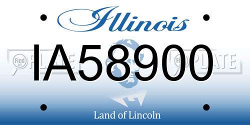 IA58900 Illinois License Plate
