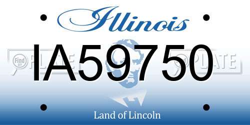 IA59750 Illinois License Plate