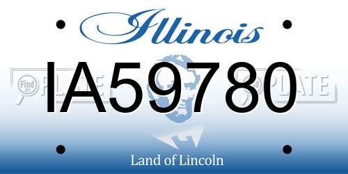 IA59780 Illinois License Plate