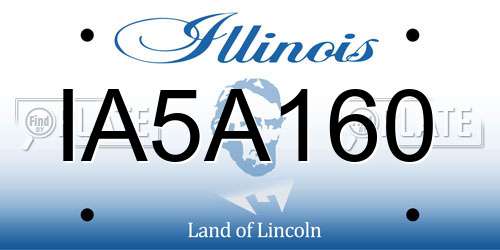 IA5A160 Illinois License Plate