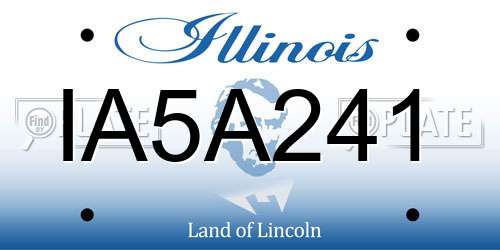 IA5A241 Illinois License Plate