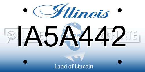 IA5A442 Illinois License Plate