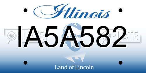 IA5A582 Illinois License Plate