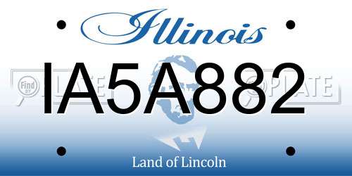 IA5A882 Illinois License Plate