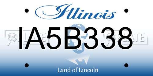 IA5B338 Illinois License Plate