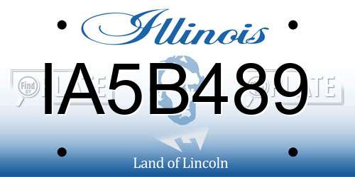 IA5B489 Illinois License Plate