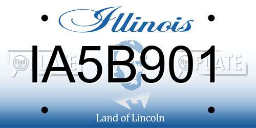 IA5B901 Illinois License Plate