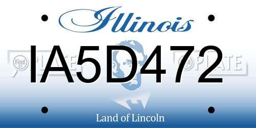 IA5D472 Illinois License Plate