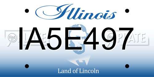 IA5E497 Illinois License Plate