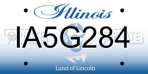 IA5G284 Illinois License Plate