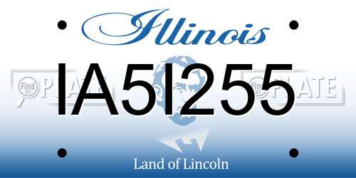 IA5I255 Illinois License Plate