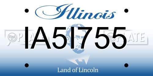 IA5I755 Illinois License Plate