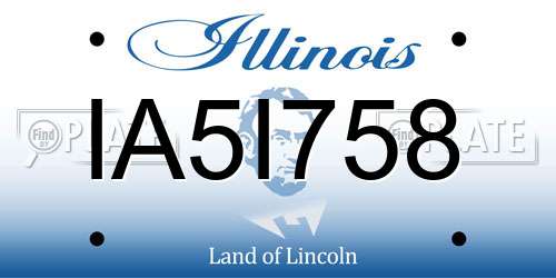 IA5I758 Illinois License Plate