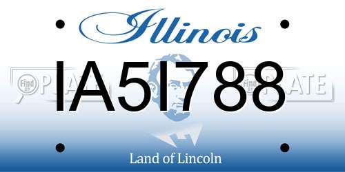 IA5I788 Illinois License Plate