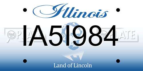 IA5I984 Illinois License Plate