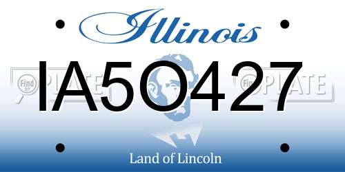 IA5O427 Illinois License Plate