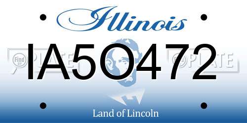 IA5O472 Illinois License Plate