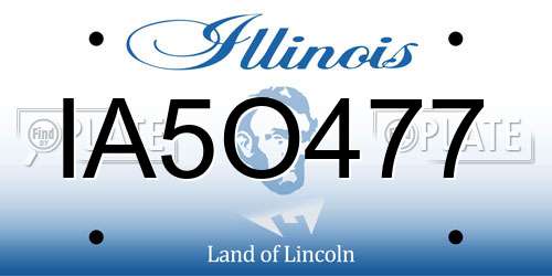 IA5O477 Illinois License Plate
