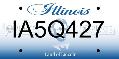 IA5Q427 Illinois License Plate