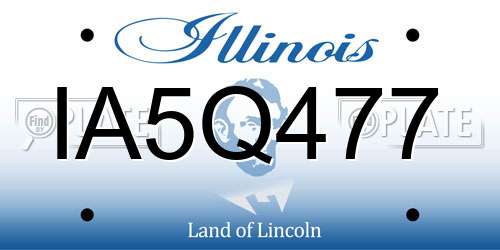 IA5Q477 Illinois License Plate